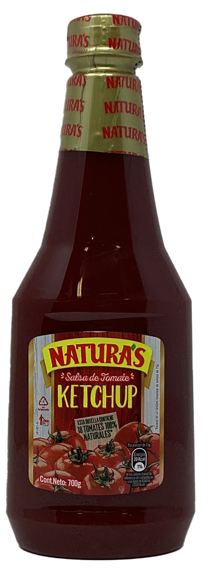 SALSA KETCHUP NATURAS PLAST. 12/13.6 OZ.